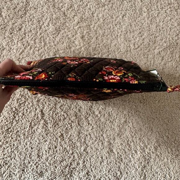 VTG Vera Bradley Chocolat Floral Cosmetic Case Wipeable Interior USA Made NEW - Picture 5 of 10